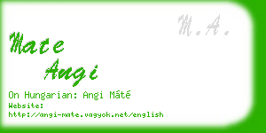 mate angi business card