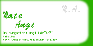 mate angi business card